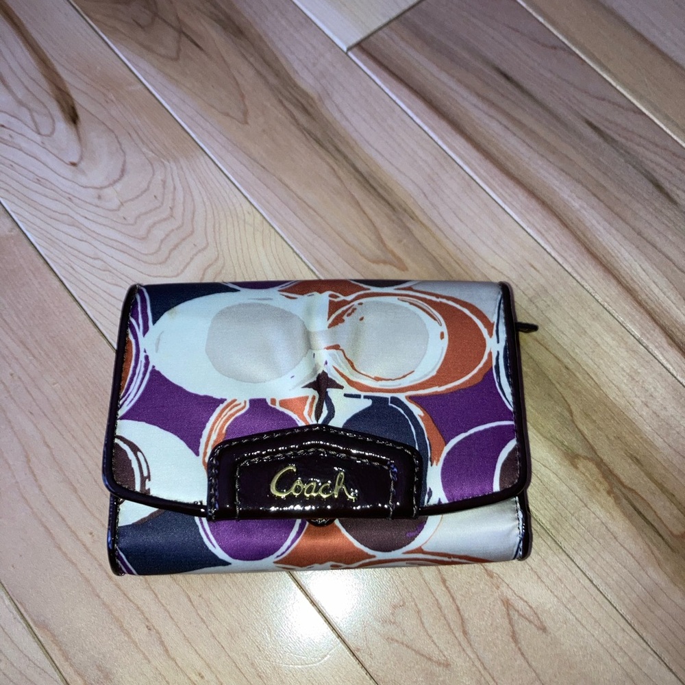 Coach Purple and Orange Women's Wallet